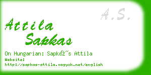 attila sapkas business card